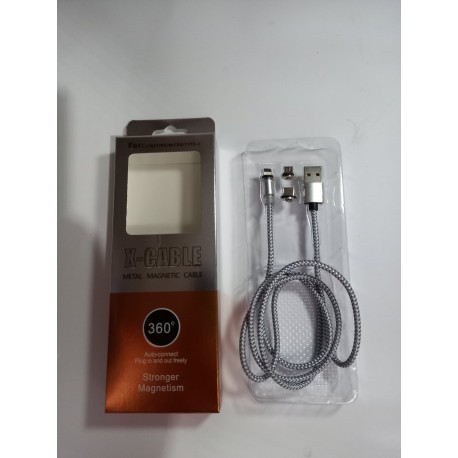 X-3968 USB КАБЕЛ МАГНИТНИ С НАСАДКИМИ