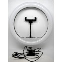 X-62698 КОЛЬЦЕВАЯ СВЕТОДИОДНАЯ LED ЛАМПА YQ 30 CM ДЕРЖАТЕЛЕМ ДЛЯ ТЕЛЕФОНА И КРЕПЛЕНИЕМ ПОД ШТАТИ