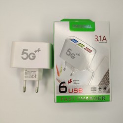 X-62691 ЗАРЯДНОЕ УСТРОЙСТВО НА 6USB ORIGINAL 3.1 OUTPUT 56 FAST CHARGER