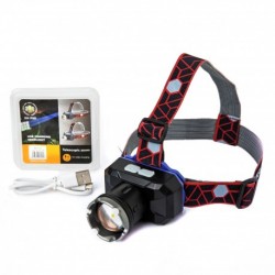 X-62716 НАЛОБНЫЙ ФОНАР XH P99 TELESCOPIC USB ZOOM.(AT5) AT