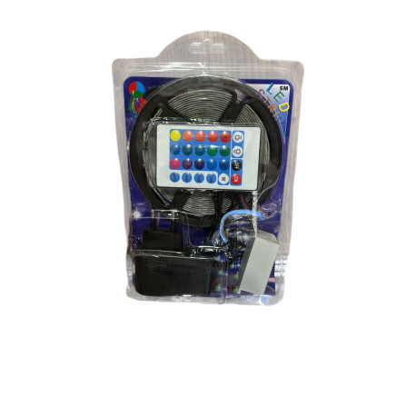 SK-1048 Светодиодная лента 5м smd 3528 rgb с пультом и блоком питания гирлянда на клейком основании